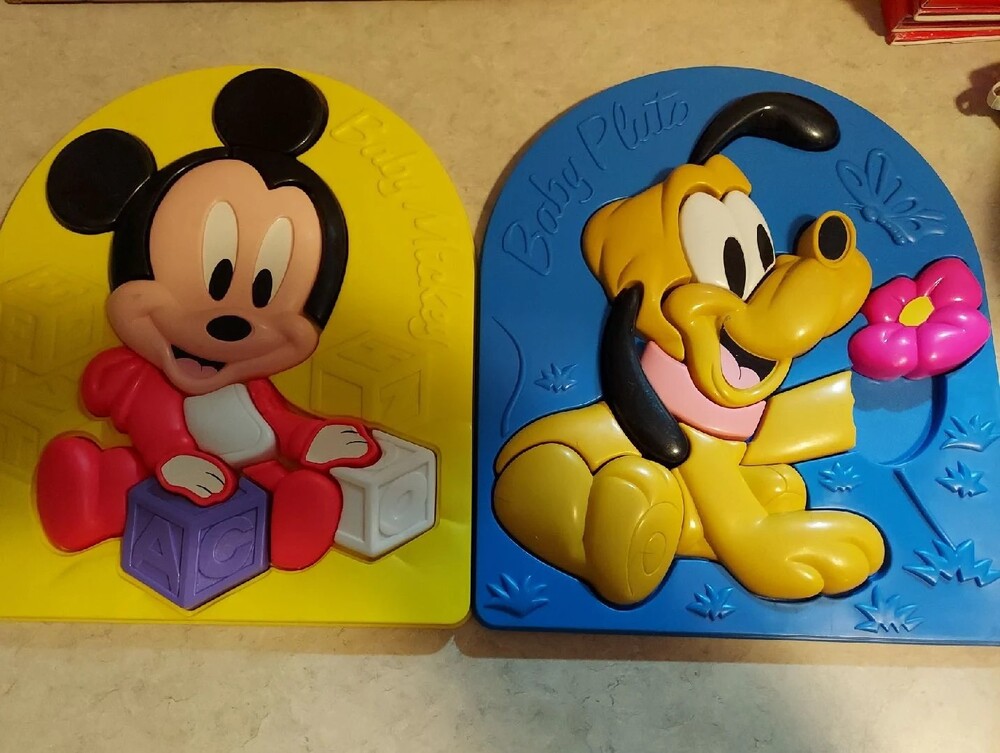 Vintage Disney ARCO baby Pluto Mickey 3D puzzles